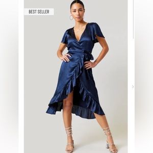 Francesca’s Navy Wrap Dress
